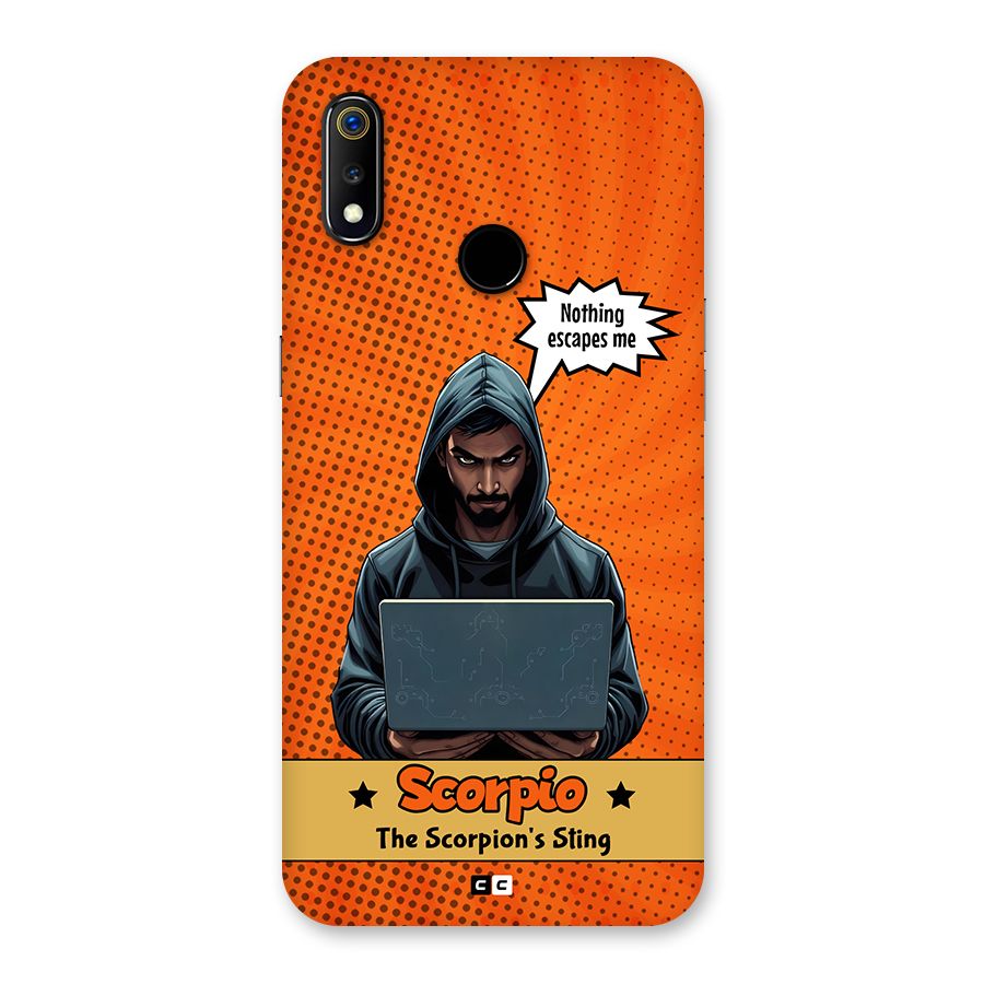 Scorpio Warning Back Case for Realme 3