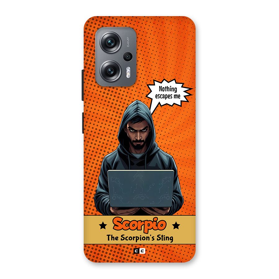 Scorpio Warning Back Case for Redmi K50i