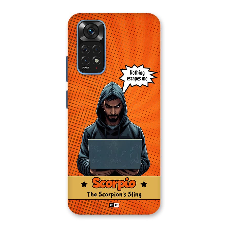 Scorpio Warning Back Case for Redmi Note 11S