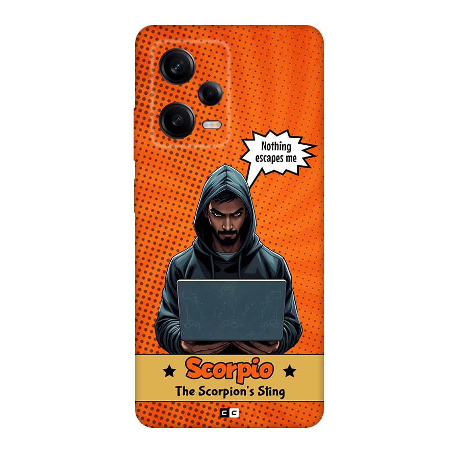Scorpio Warning Back Case for Redmi Note 12 Pro