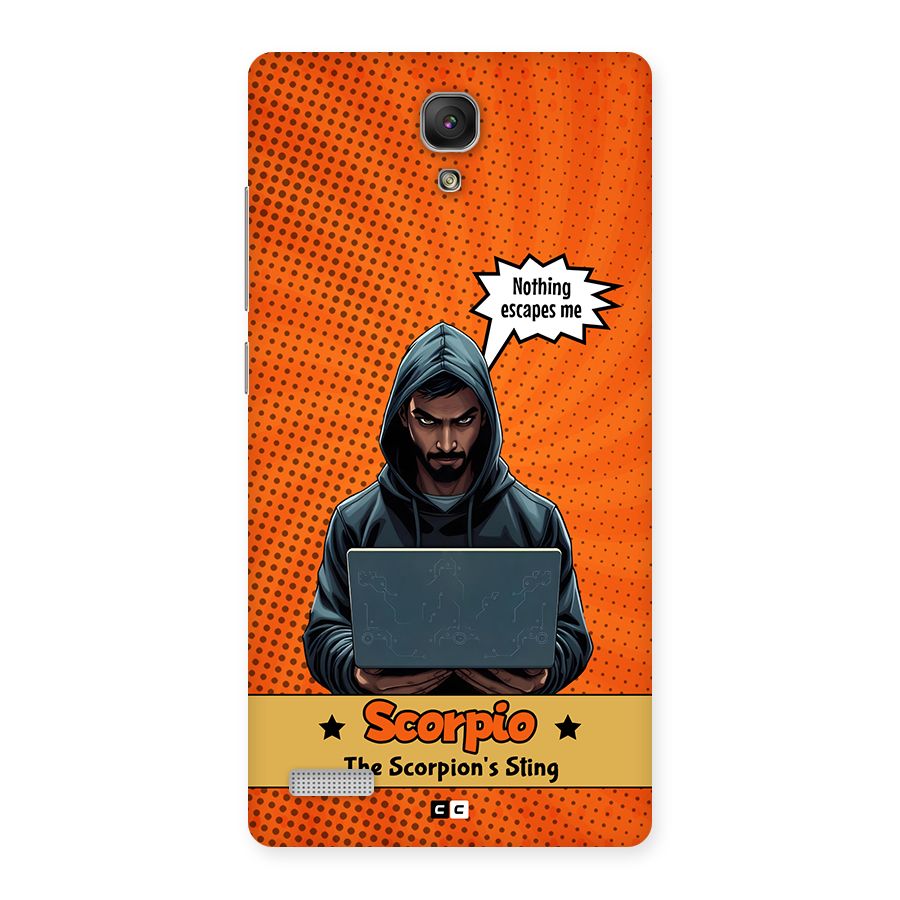 Scorpio Warning Back Case for Redmi Note Prime