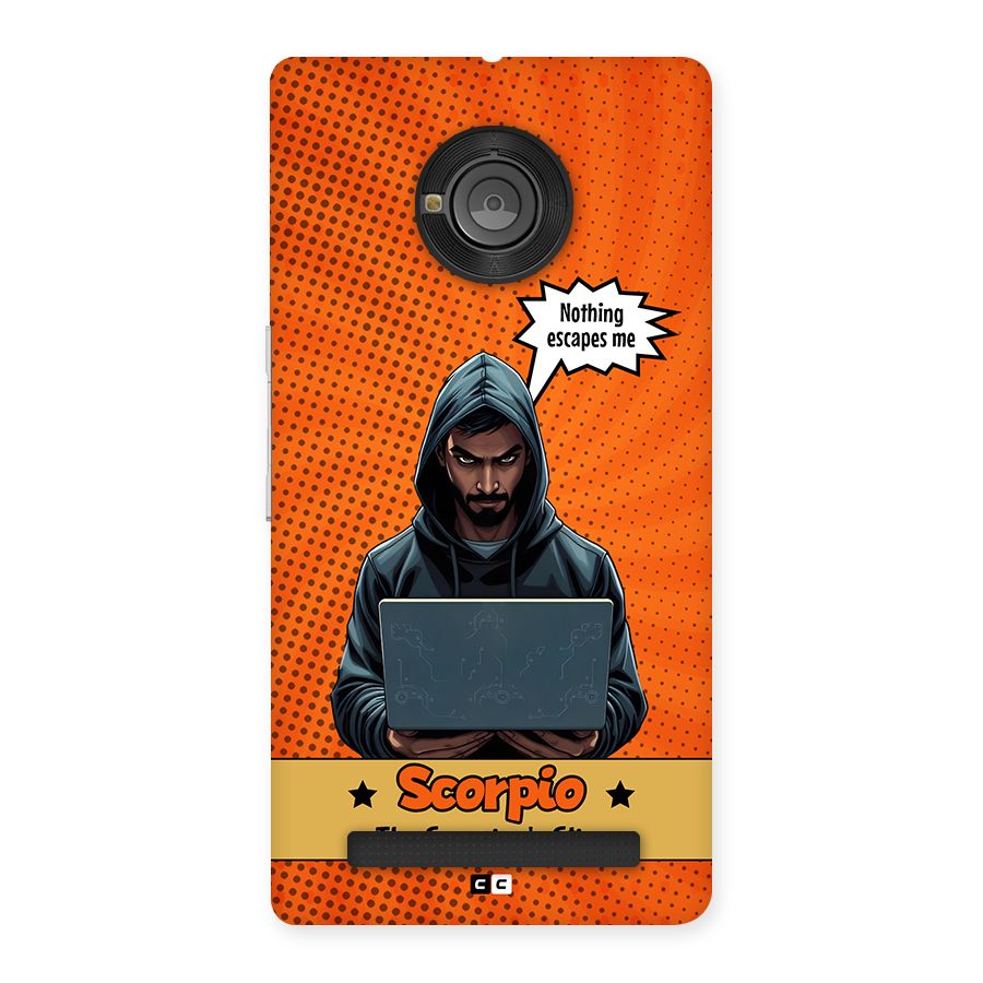Scorpio Warning Back Case for Yuphoria