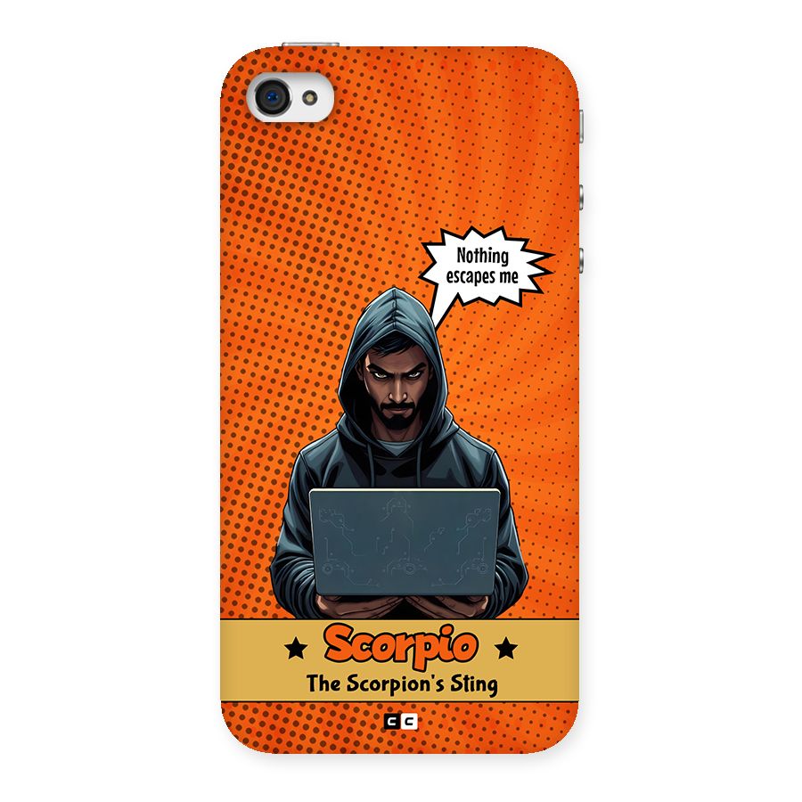 Scorpio Warning Back Case for iPhone 4 4s