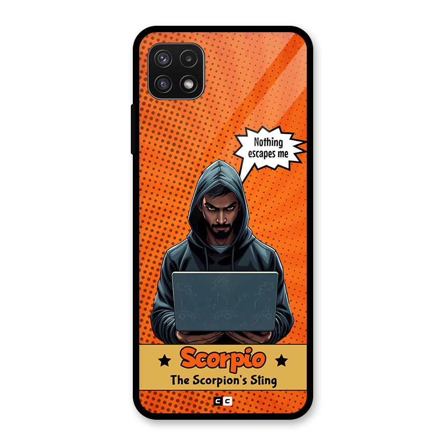 Scorpio Warning Glass Back Case for Galaxy A22 5G