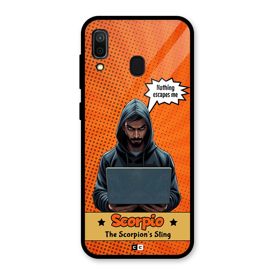 Scorpio Warning Glass Back Case for Galaxy A30