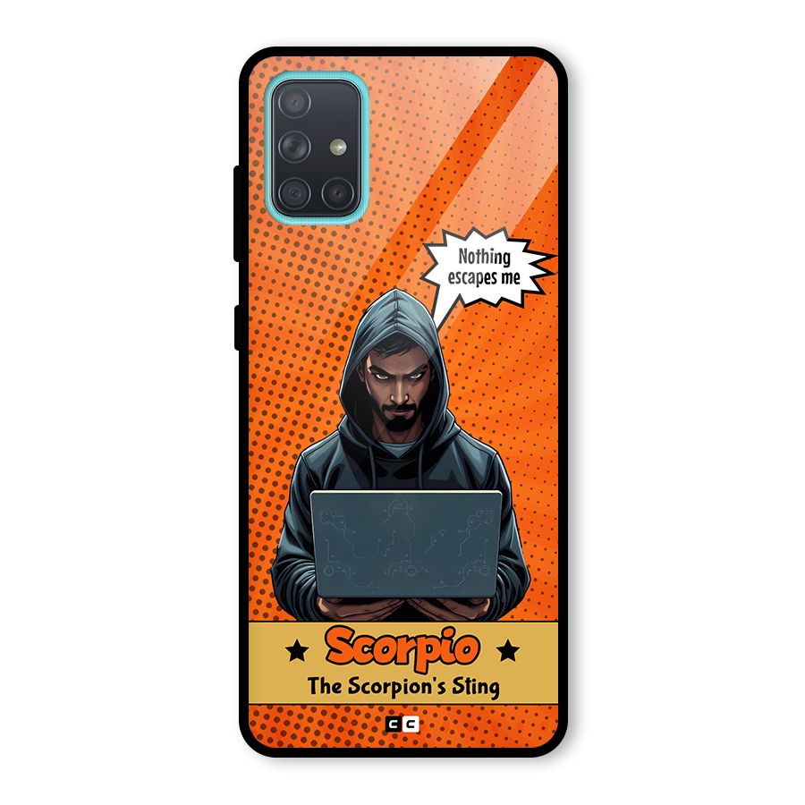Scorpio Warning Glass Back Case for Galaxy A71