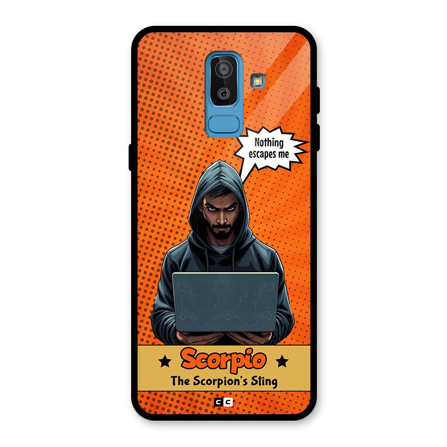 Scorpio Warning Glass Back Case for Galaxy J8