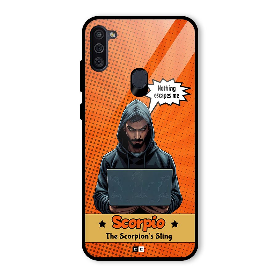 Scorpio Warning Glass Back Case for Galaxy M11
