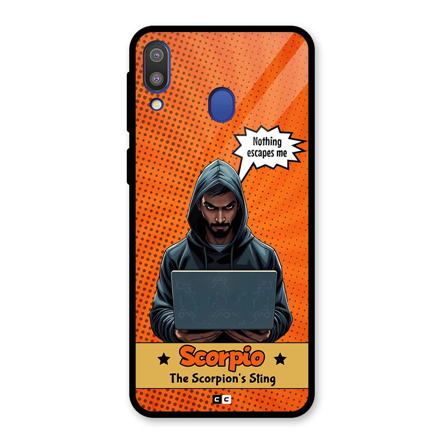 Scorpio Warning Glass Back Case for Galaxy M20