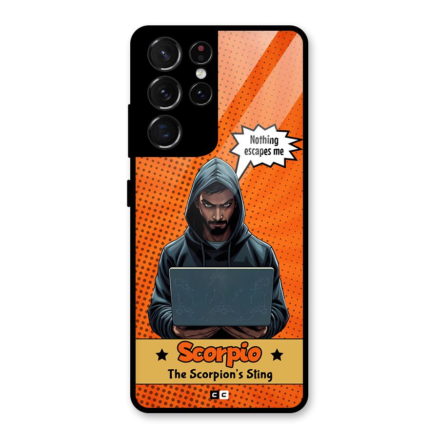 Scorpio Warning Glass Back Case for Galaxy S21 Ultra 5G