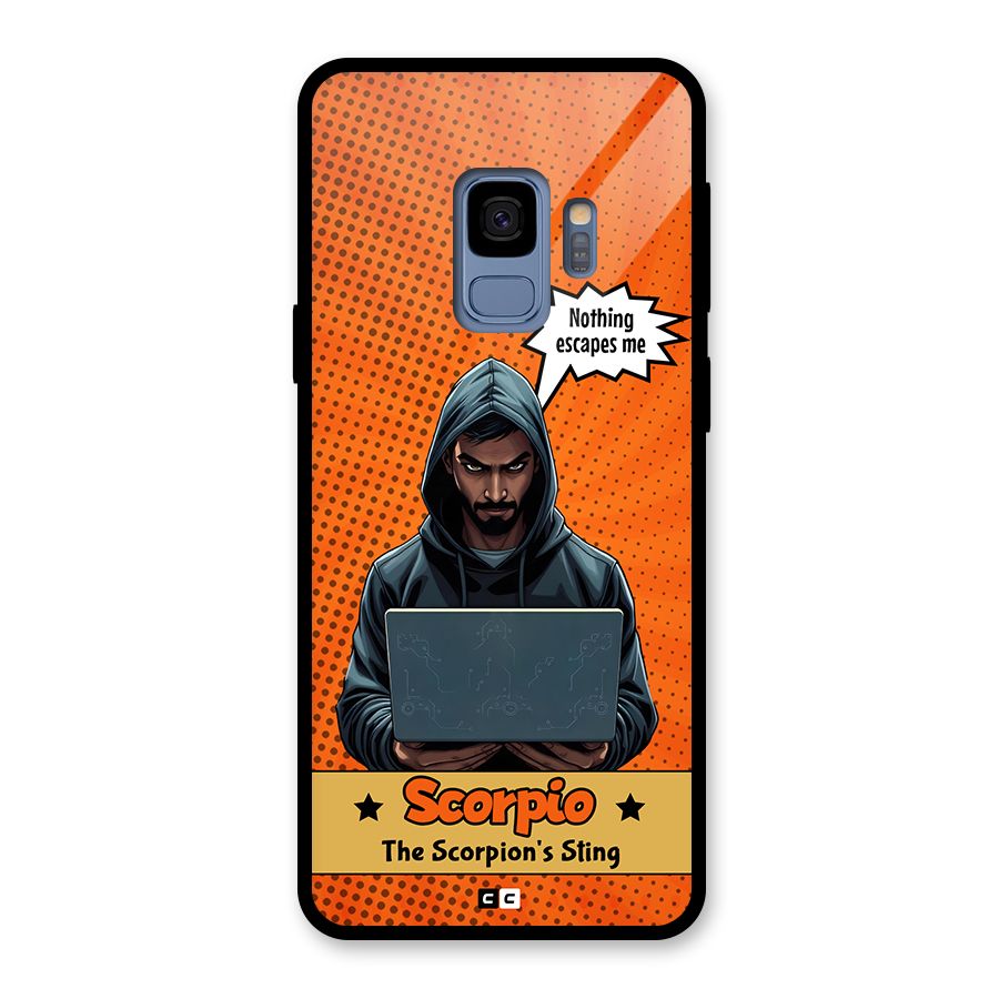 Scorpio Warning Glass Back Case for Galaxy S9