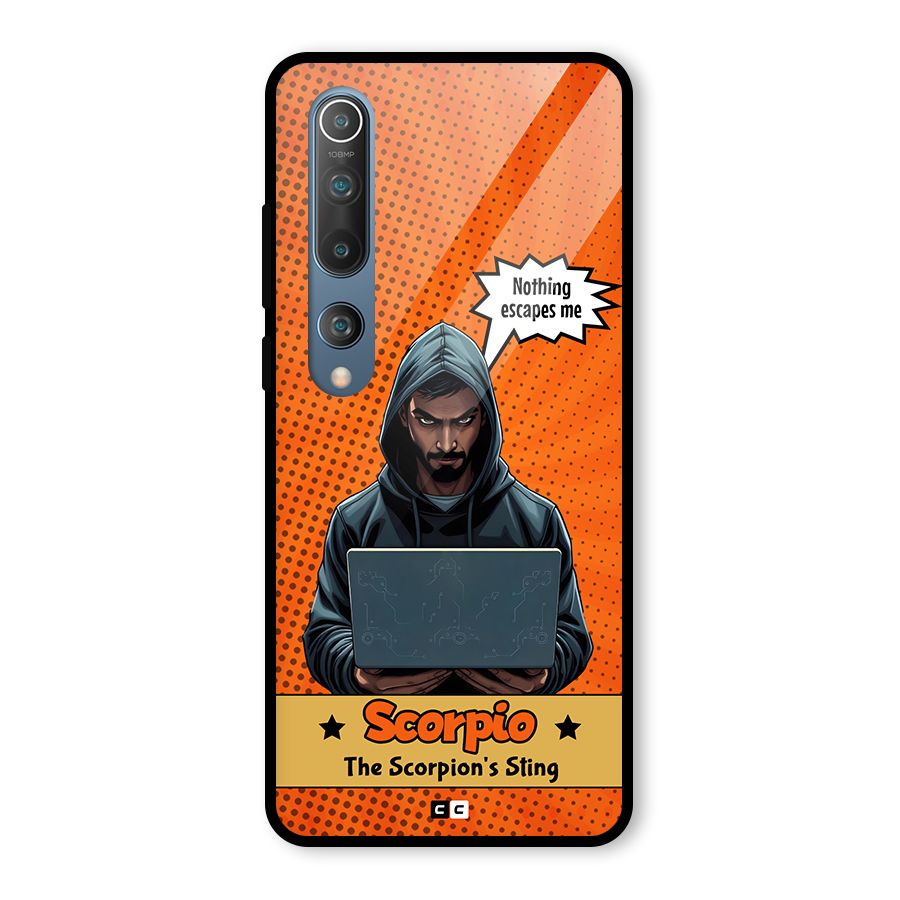 Scorpio Warning Glass Back Case for Mi 10