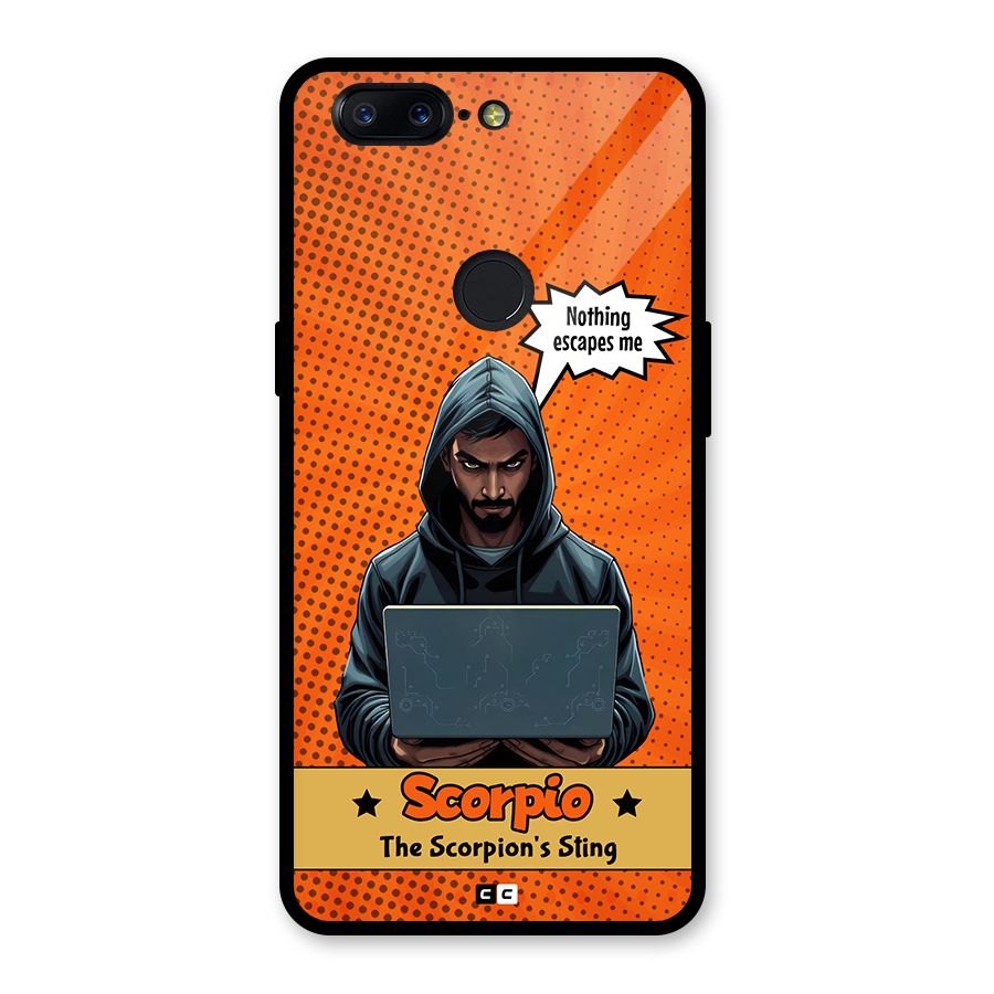 Scorpio Warning Glass Back Case for OnePlus 5T