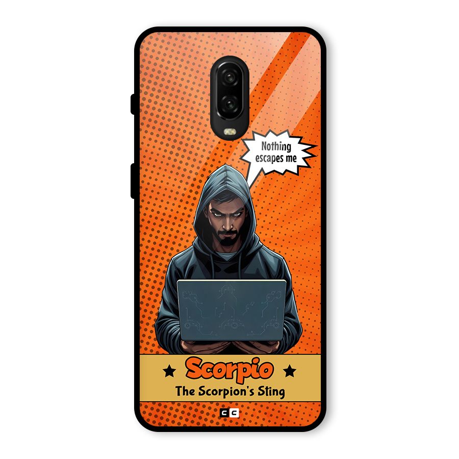Scorpio Warning Glass Back Case for OnePlus 6T