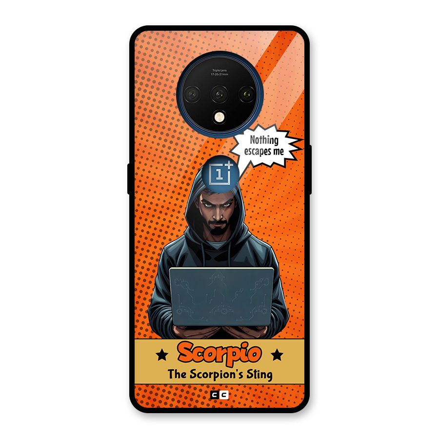 Scorpio Warning Glass Back Case for OnePlus 7T