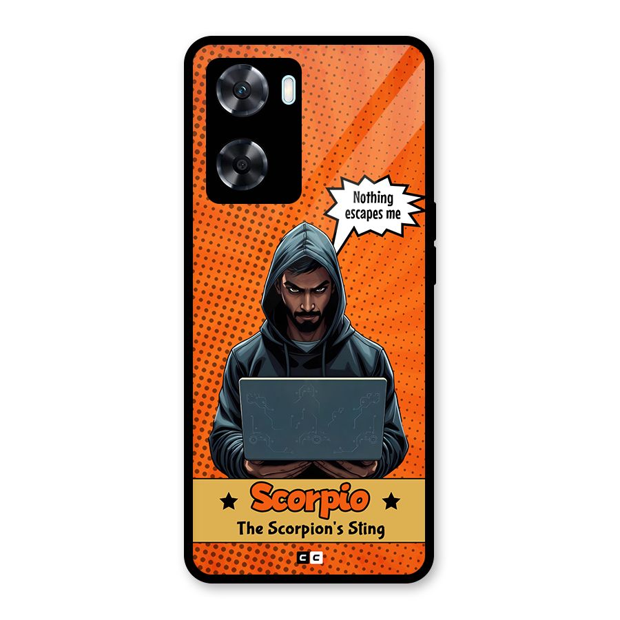 Scorpio Warning Glass Back Case for Oppo A77s