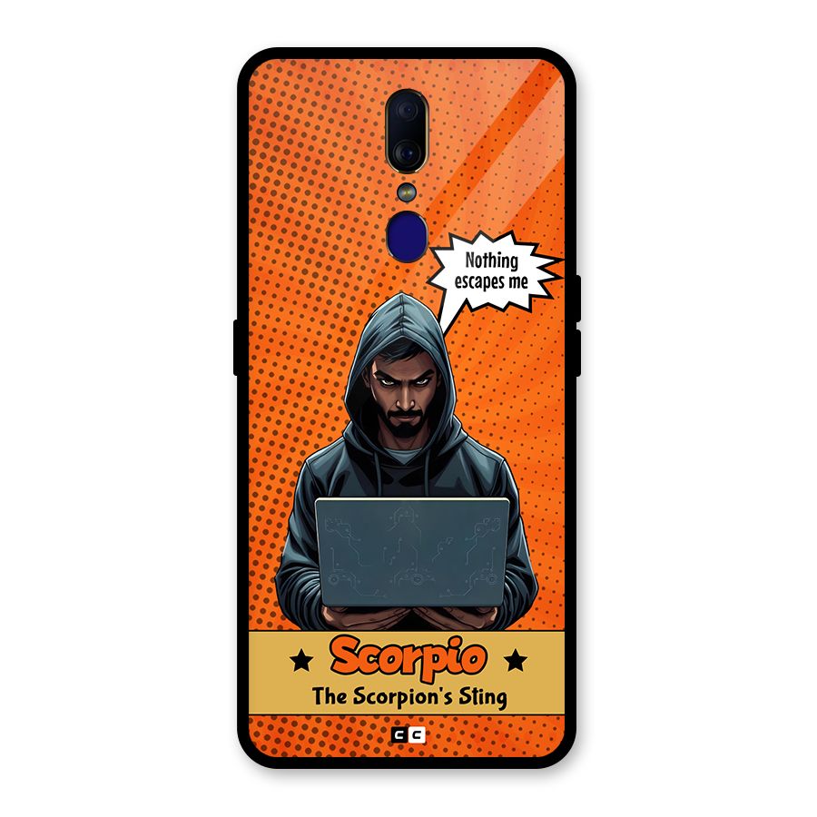 Scorpio Warning Glass Back Case for Oppo F11