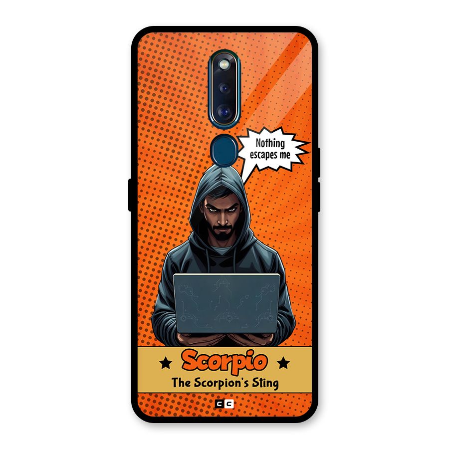 Scorpio Warning Glass Back Case for Oppo F11 Pro