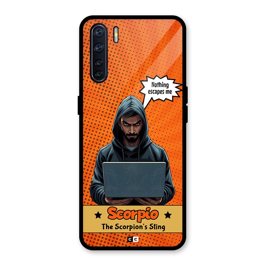 Scorpio Warning Glass Back Case for Oppo F15