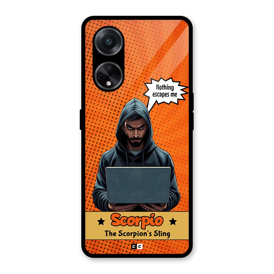 Scorpio Warning Glass Back Case for Oppo F23