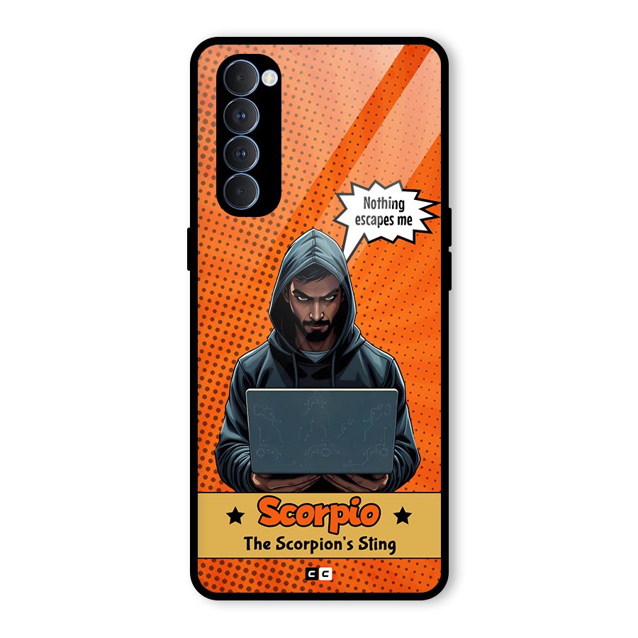 Scorpio Warning Glass Back Case for Oppo Reno4 Pro