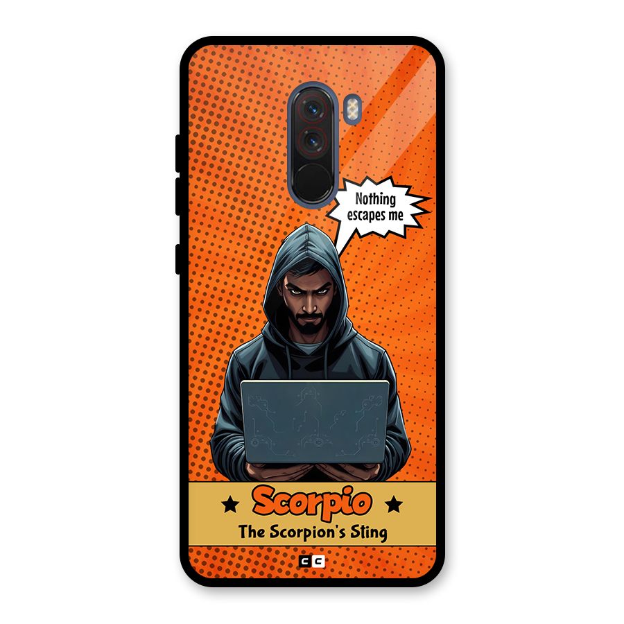 Scorpio Warning Glass Back Case for Poco F1