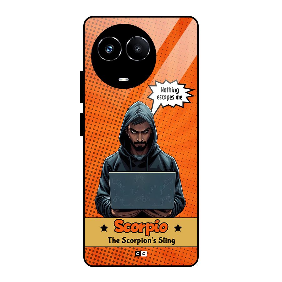 Scorpio Warning Glass Back Case for Realme 11X