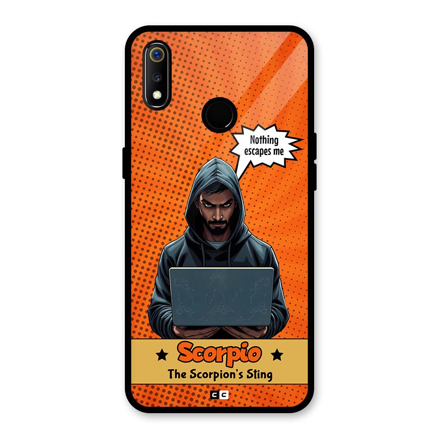 Scorpio Warning Glass Back Case for Realme 3i