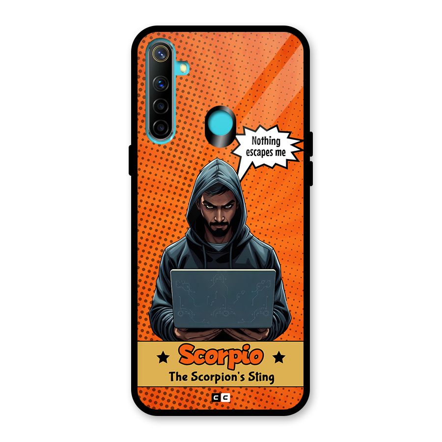 Scorpio Warning Glass Back Case for Realme 5