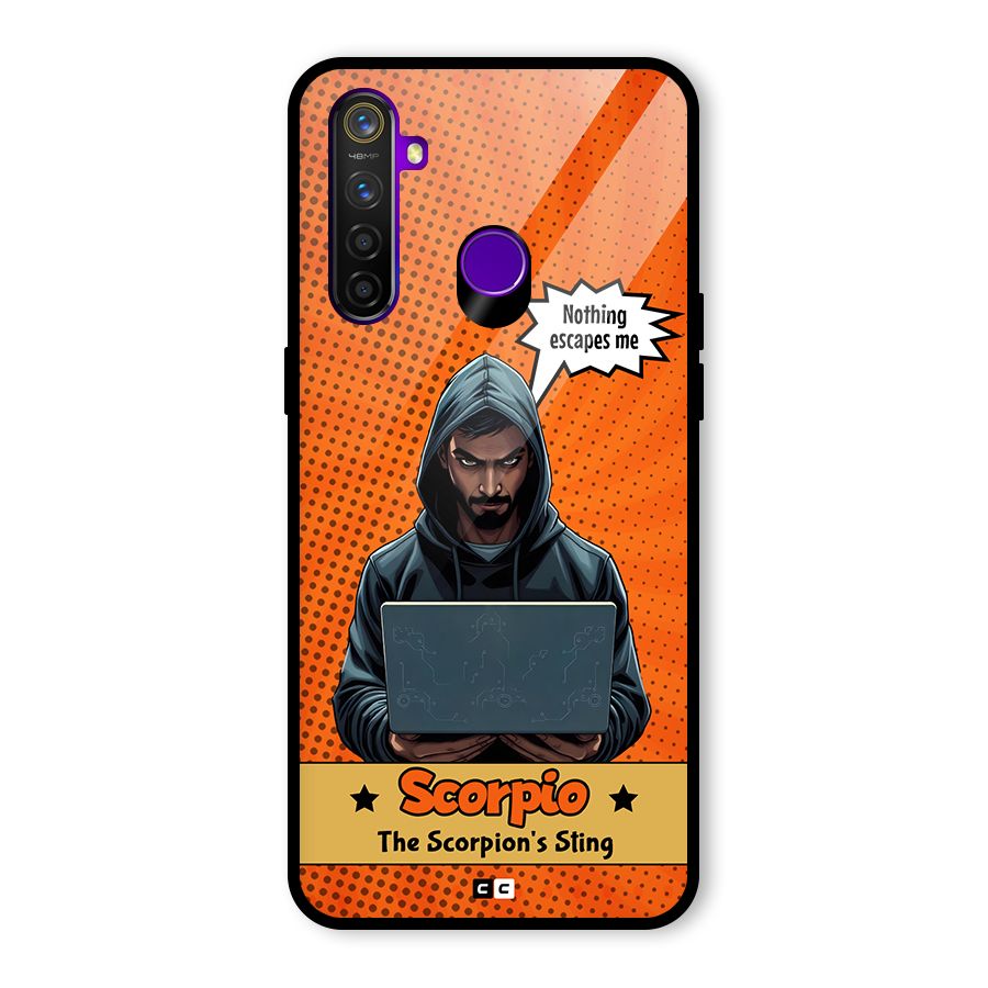 Scorpio Warning Glass Back Case for Realme 5 Pro