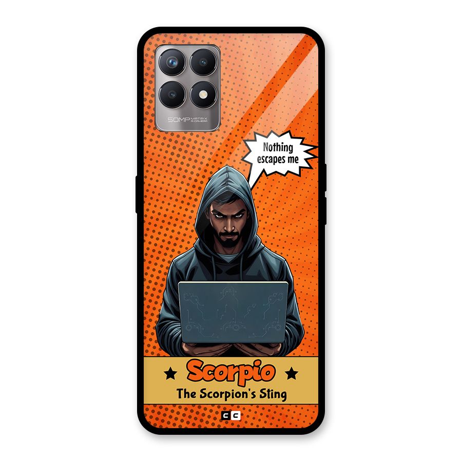 Scorpio Warning Glass Back Case for Realme 8i