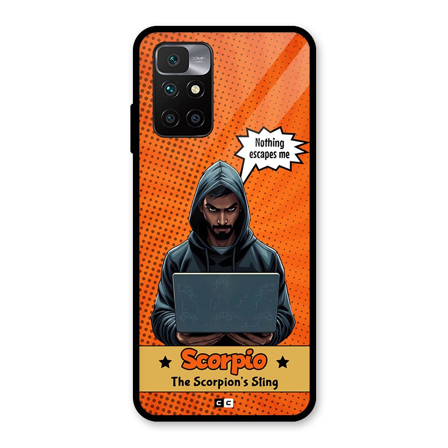 Scorpio Warning Glass Back Case for Redmi 10 Prime
