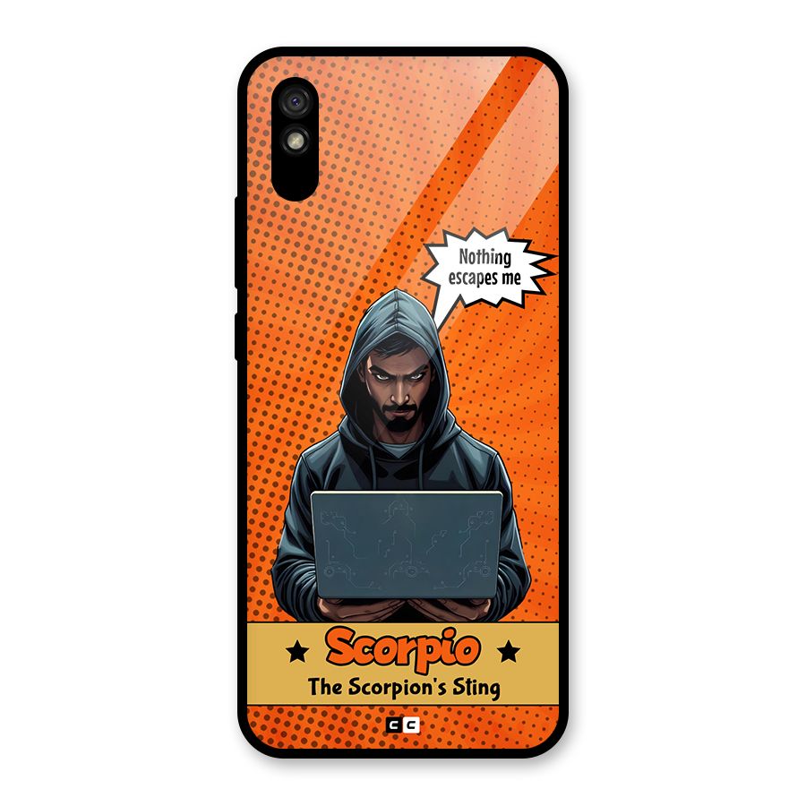 Scorpio Warning Glass Back Case for Redmi 9A