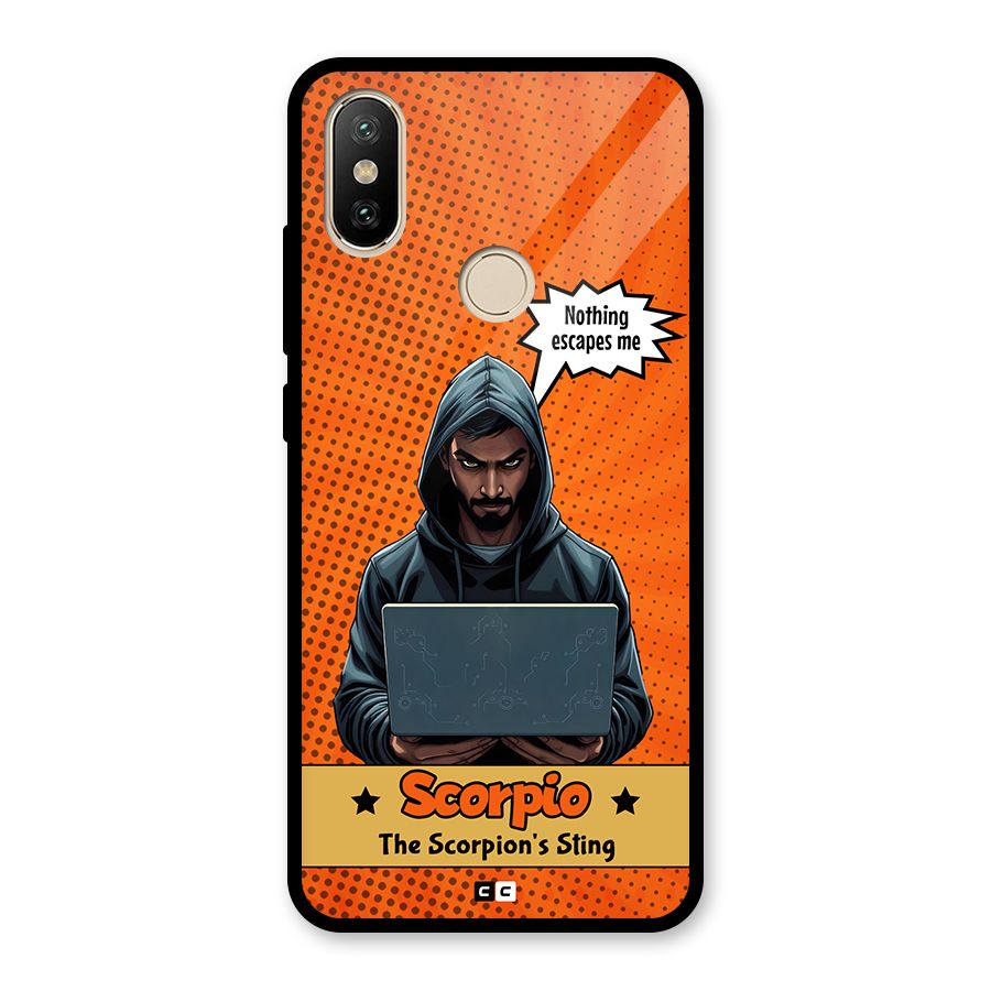 Scorpio Warning Glass Back Case for Redmi A2