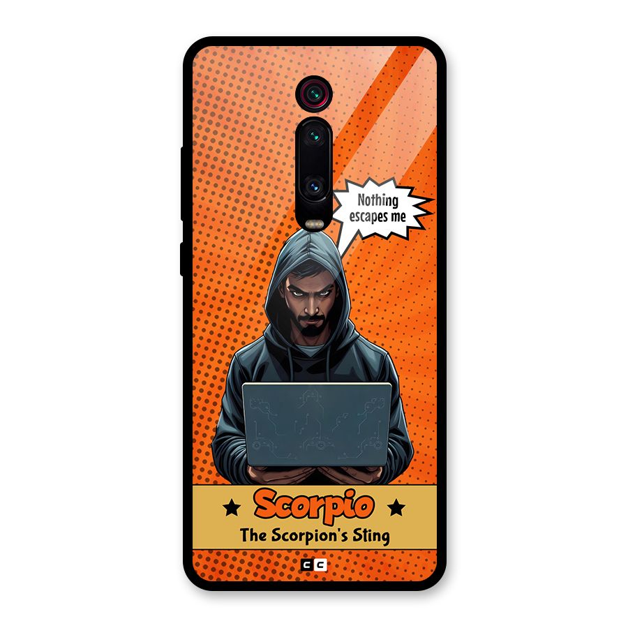 Scorpio Warning Glass Back Case for Redmi K20