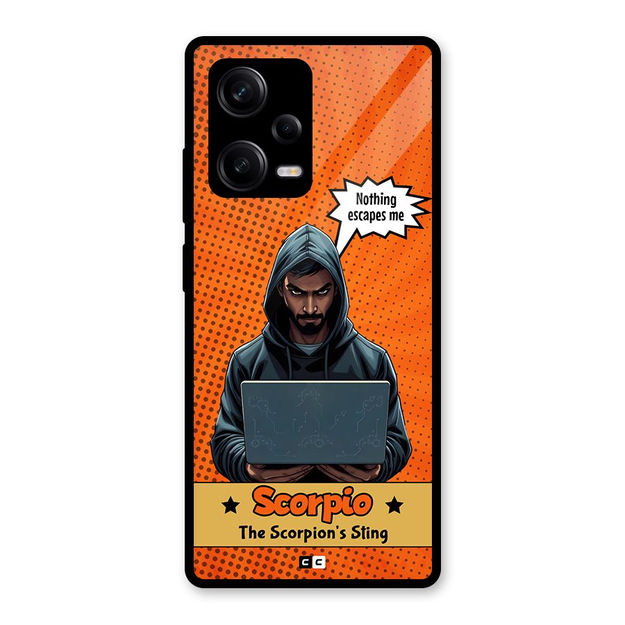 Scorpio Warning Glass Back Case for Redmi Note 12 Pro