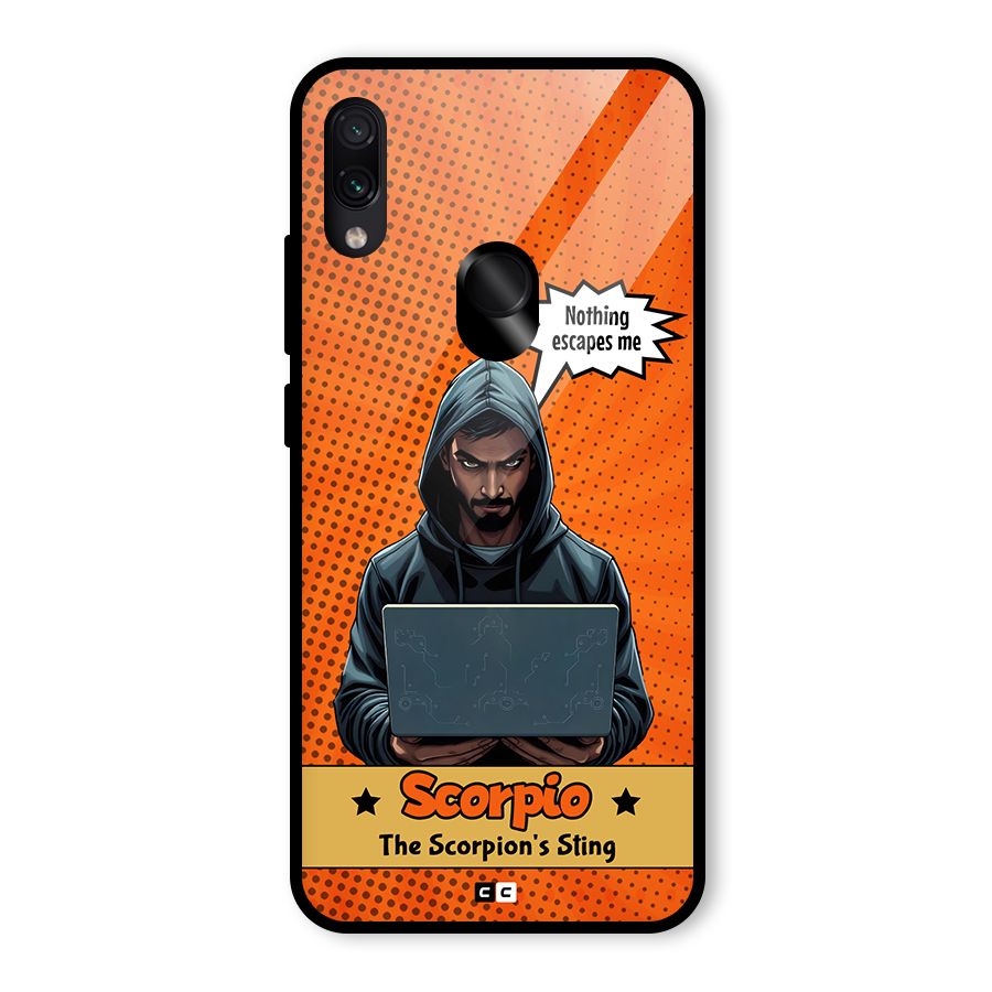 Scorpio Warning Glass Back Case for Redmi Note 7 Pro