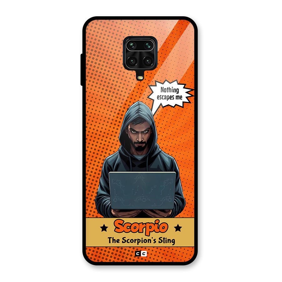 Scorpio Warning Glass Back Case for Redmi Note 9 Pro Max