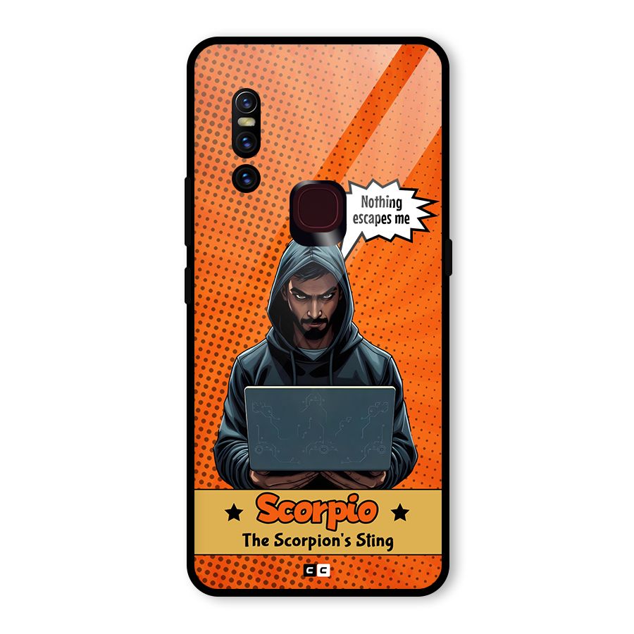 Scorpio Warning Glass Back Case for Vivo V15