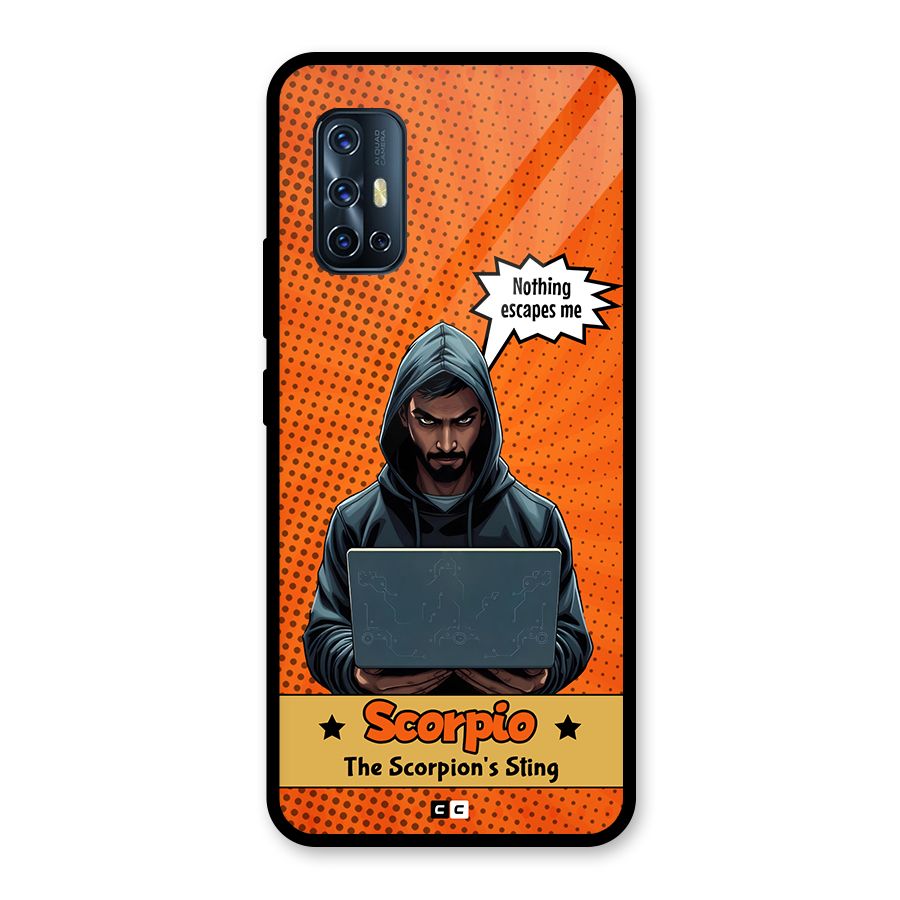 Scorpio Warning Glass Back Case for Vivo V17
