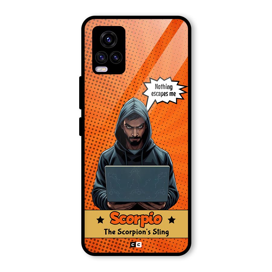 Scorpio Warning Glass Back Case for Vivo V20