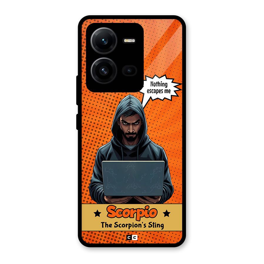 Scorpio Warning Glass Back Case for Vivo V25