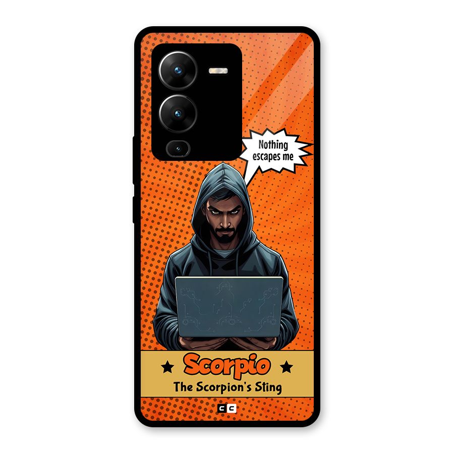 Scorpio Warning Glass Back Case for Vivo V25 Pro