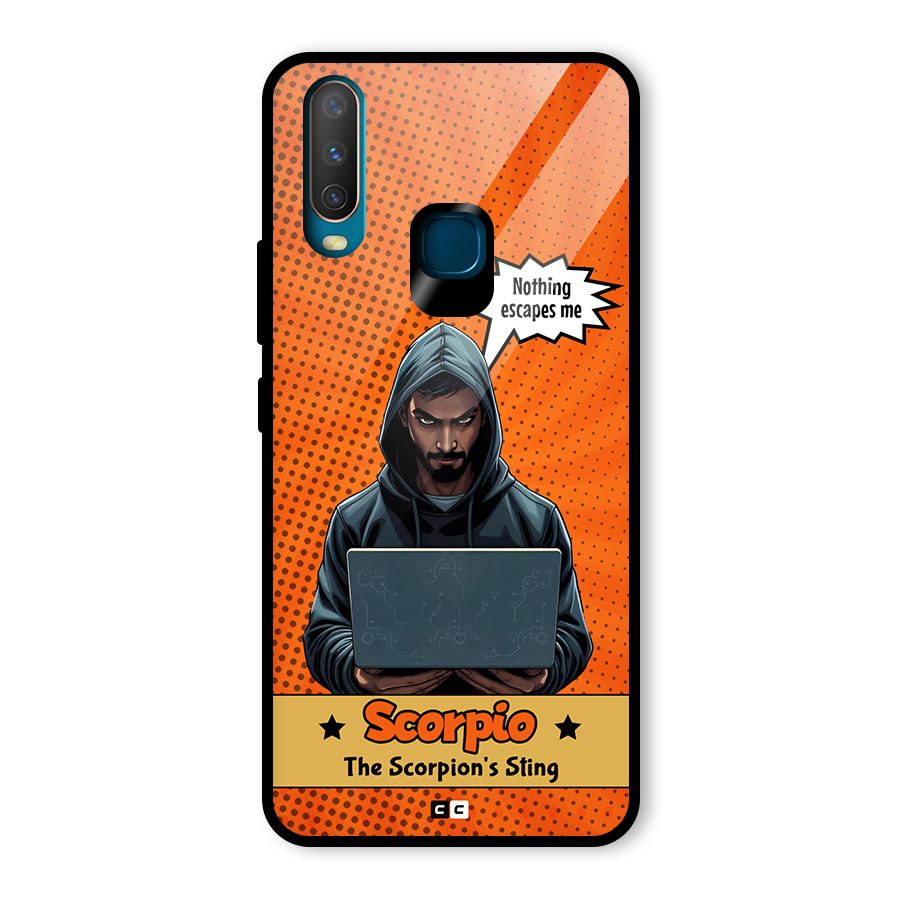 Scorpio Warning Glass Back Case for Vivo Y12