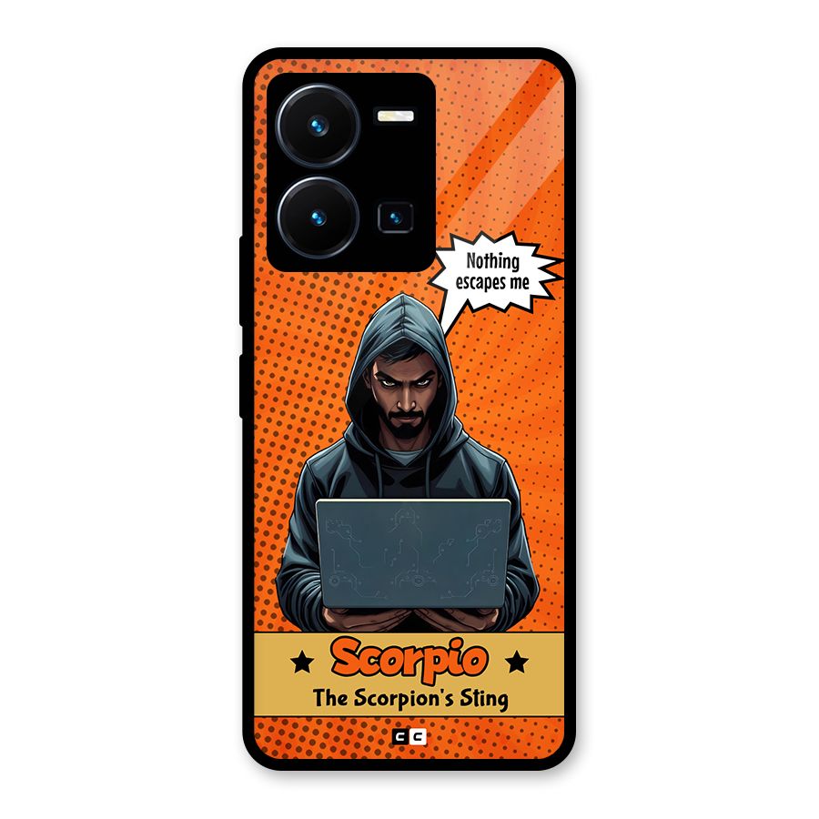 Scorpio Warning Glass Back Case for Vivo Y35