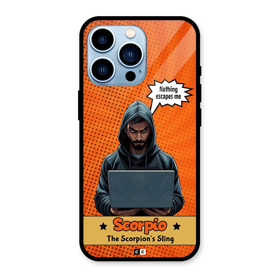 Scorpio Warning Glass Back Case for iPhone 13 Pro