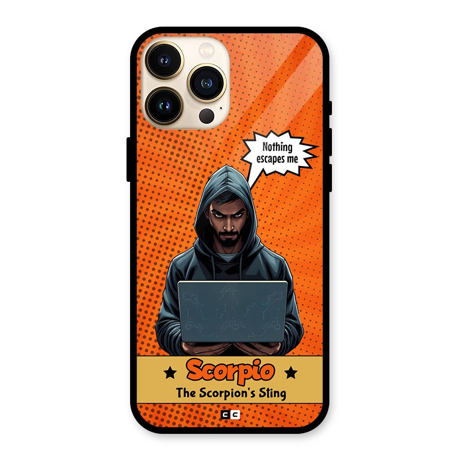 Scorpio Warning Glass Back Case for iPhone 13 Pro Max