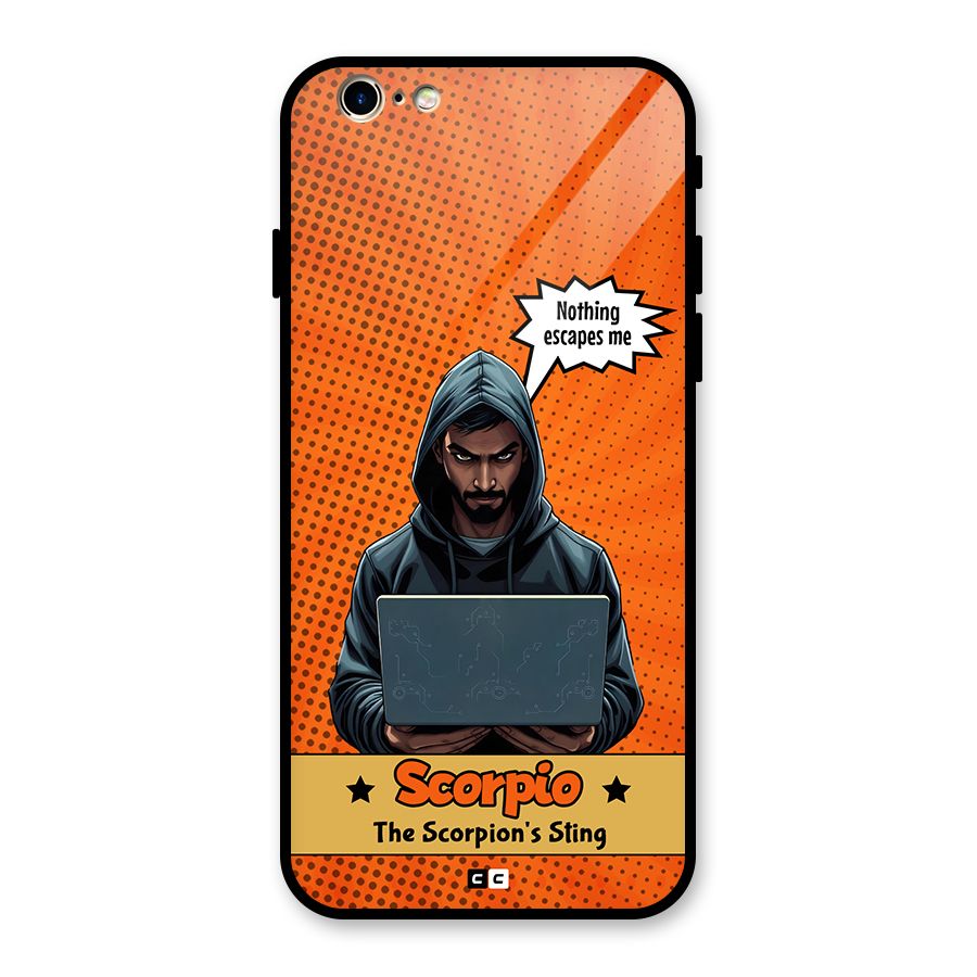Scorpio Warning Glass Back Case for iPhone 6 6S