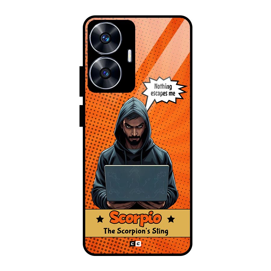 Scorpio Warning Glass Back Case for realme C55