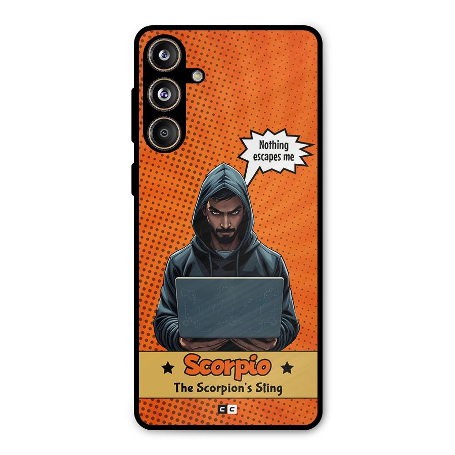 Scorpio Warning Metal Back Case for Galaxy F55